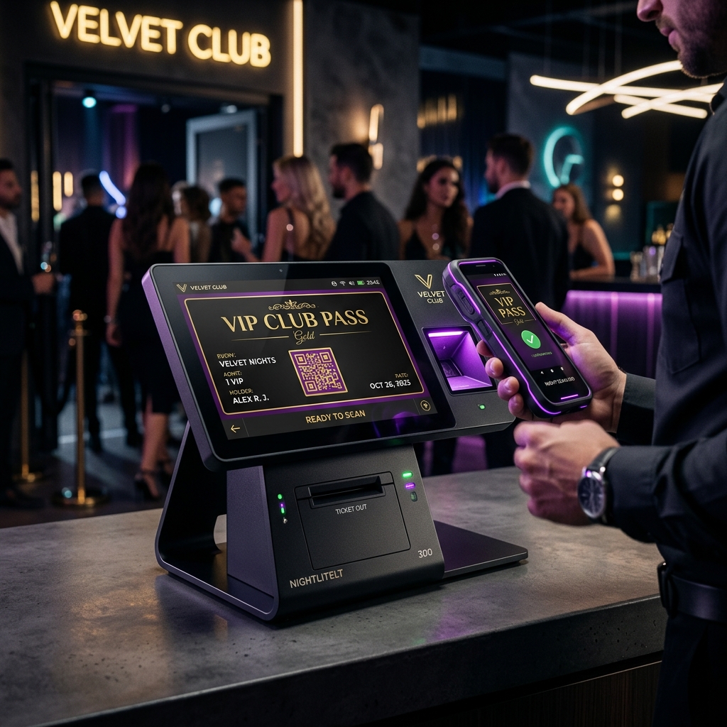 Nightlife Hospitality Ticketing Machine & Mobile App Scanner